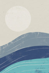 Desert Sunrise I Blue by Becky Thorns. SKU 74762h. Archival Giclee Fine art print for wall decor.