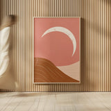 Desert Sunrise II by Becky Thorns. shown as over sized large wall art. Available as an archival giclee rolled canvas, fine art paper, or poster print. SKU 69665h.