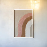 Desert Sunrise III by Becky Thorns. shown as a paper print in a white frame. Available as a archival giclee rolled canvas, fine art paper, or poster print. SKU 69666h.