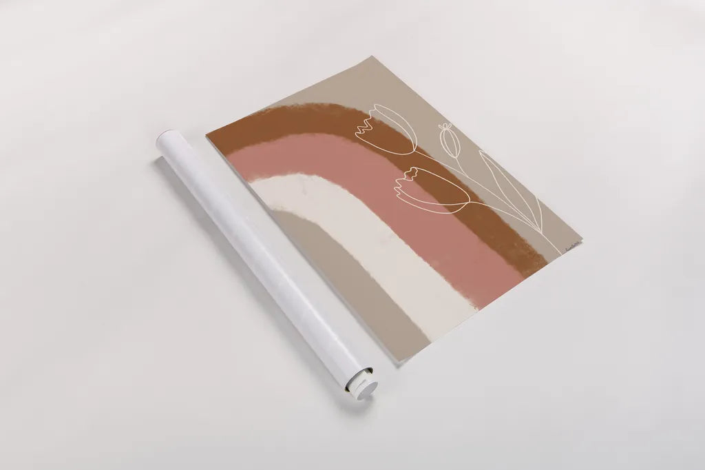 Desert Sunrise IV by Becky Thorns. shown as a rolled paper print. Available as archival giclee rolled canvas, fine art paper, or poster print. SKU 69667h.