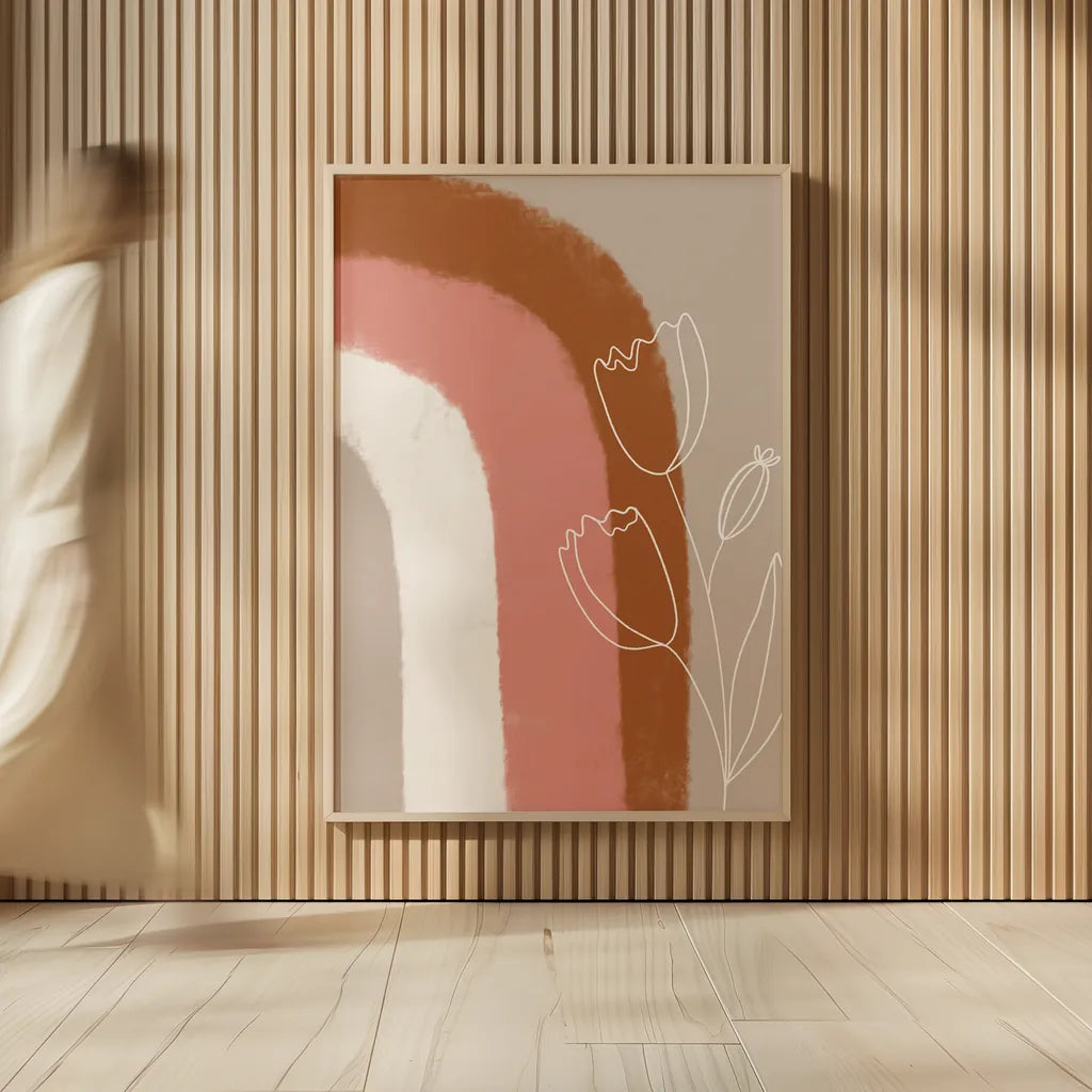 Desert Sunrise IV by Becky Thorns. shown as over sized large wall art. Available as an archival giclee rolled canvas, fine art paper, or poster print. SKU 69667h.