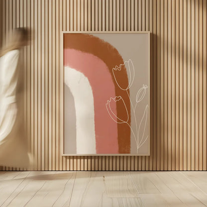 Desert Sunrise IV by Becky Thorns. shown as over sized large wall art. Available as an archival giclee rolled canvas, fine art paper, or poster print. SKU 69667h.