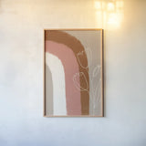 Desert Sunrise IV by Becky Thorns. shown as a paper print in a natural frame. Available as a archival giclee rolled canvas, fine art paper, or poster print. SKU 69667h.