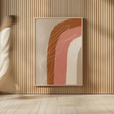 Desert Sunrise V by Becky Thorns. shown as over sized large wall art. Available as an archival giclee rolled canvas, fine art paper, or poster print. SKU 75970h.