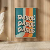 Disco Fever I by Becky Thorns. shown as over sized large wall art. Available as an archival giclee rolled canvas, fine art paper, or poster print. SKU 91355h.