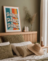 Disco Fever I by Becky Thorns. shown as a paper print in a natural frame. Available as a archival giclee rolled canvas, fine art paper, or poster print. SKU 91355h.