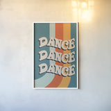Disco Fever I by Becky Thorns. shown as a paper print in a white frame. Available as a archival giclee rolled canvas, fine art paper, or poster print. SKU 91355h.