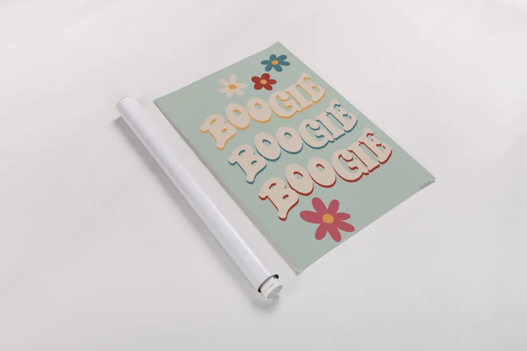 Disco Fever IV by Becky Thorns. shown as a rolled paper print. Available as archival giclee rolled canvas, fine art paper, or poster print. SKU 91358h.