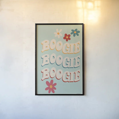 Disco Fever IV by Becky Thorns. shown as a paper print in a black flame. Available as a archival giclee rolled canvas, fine art paper, or poster print. SKU 91358h.