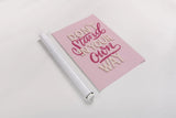 Don't Stand in Your Own Way Pink by Becky Thorns. shown as a rolled paper print. Available as archival giclee rolled canvas, fine art paper, or poster print. SKU 58405h.