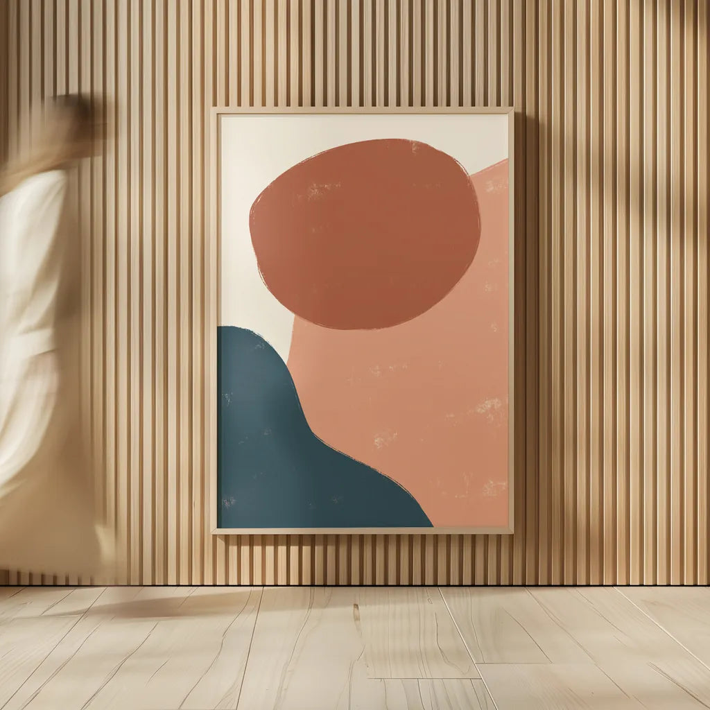 Eclectic I Warm by Becky Thorns. shown as over sized large wall art. Available as an archival giclee rolled canvas, fine art paper, or poster print. SKU 71368h.