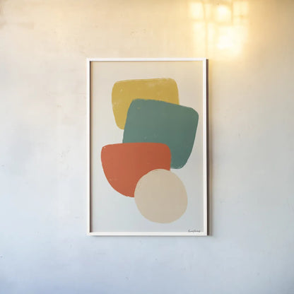 Eclectic II by Becky Thorns. shown as a paper print in a white frame. Available as a archival giclee rolled canvas, fine art paper, or poster print. SKU 65323h.