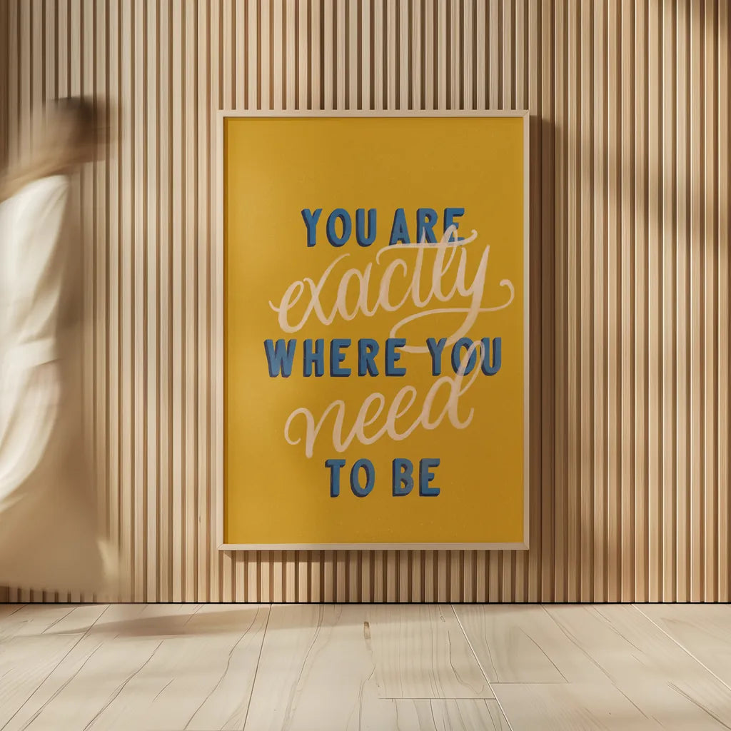 Encouraging Words - Exactly by Becky Thorns. shown as over sized large wall art. Available as an archival giclee rolled canvas, fine art paper, or poster print. SKU 58588h.