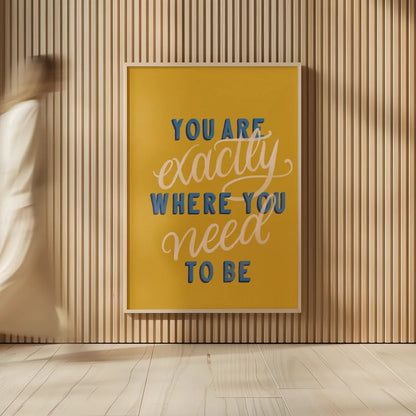 Encouraging Words - Exactly by Becky Thorns. shown as over sized large wall art. Available as an archival giclee rolled canvas, fine art paper, or poster print. SKU 58588h.