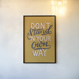 Encouraging Words - Stand by Becky Thorns. shown as a paper print in a black flame. Available as a archival giclee rolled canvas, fine art paper, or poster print. SKU 58585h.