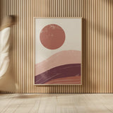 Eventide Desert Sunrise I by Becky Thorns. shown as over sized large wall art. Available as an archival giclee rolled canvas, fine art paper, or poster print. SKU 70976h.