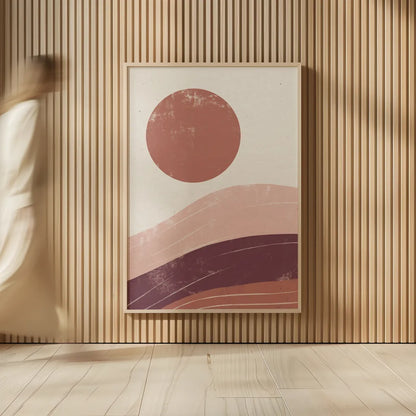 Eventide Desert Sunrise I by Becky Thorns. shown as over sized large wall art. Available as an archival giclee rolled canvas, fine art paper, or poster print. SKU 70976h.