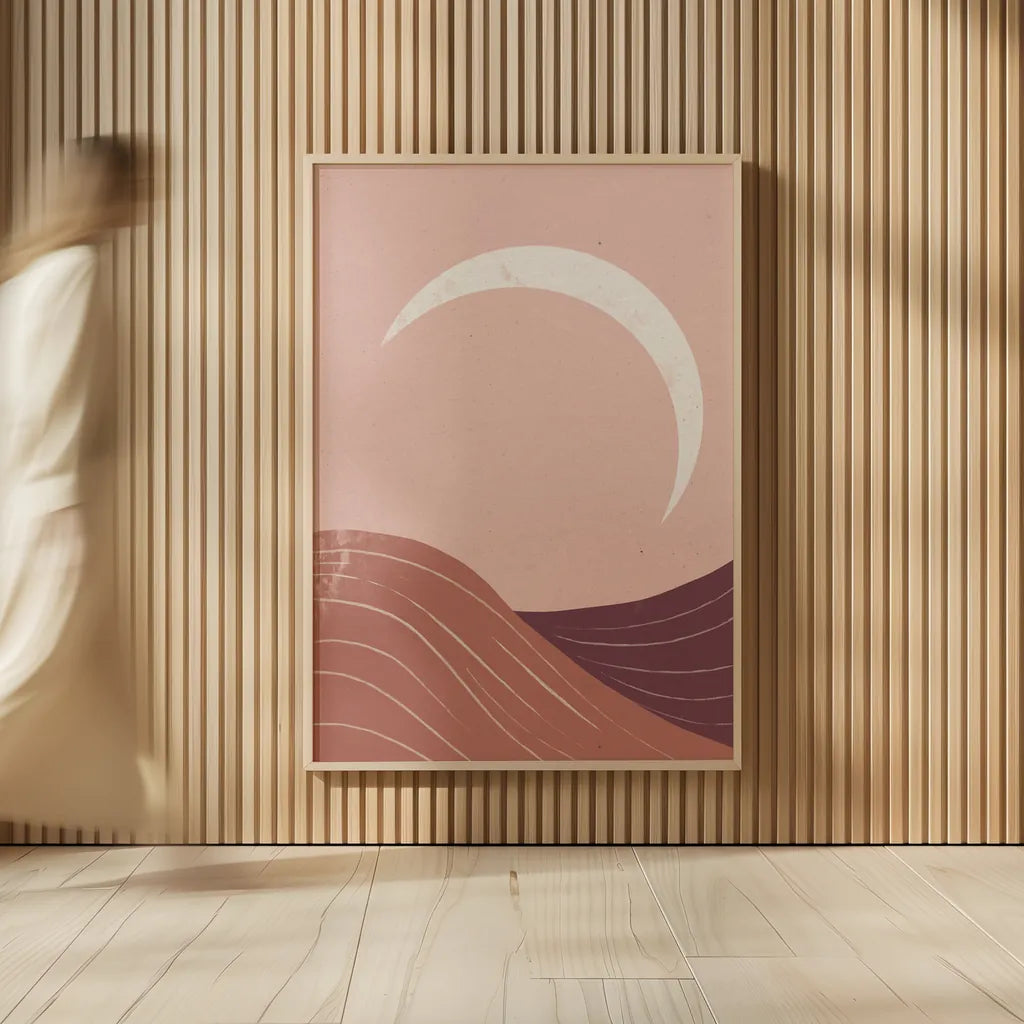 Eventide Desert Sunrise II by Becky Thorns. shown as over sized large wall art. Available as an archival giclee rolled canvas, fine art paper, or poster print. SKU 70977h.