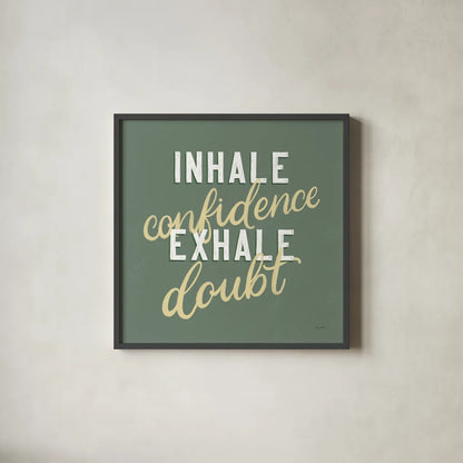 Everyday Sentiment I by Becky Thorns. Shown in a sleek black glass frame for a contemporary gallery look. Available as an archival giclee rolled canvas, fine art paper, or poster print. SKU 58705a.