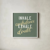 Everyday Sentiment I by Becky Thorns. Shown in a crisp white glass frame for a clean and minimalist style. Available as an archival giclee rolled canvas, fine art paper, or poster print. SKU 58705a.