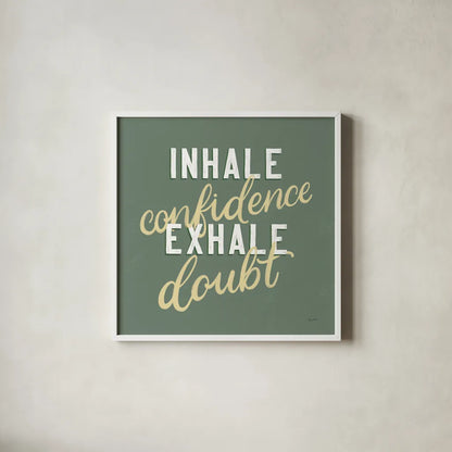 Everyday Sentiment I by Becky Thorns. Shown in a crisp white glass frame for a clean and minimalist style. Available as an archival giclee rolled canvas, fine art paper, or poster print. SKU 58705a.