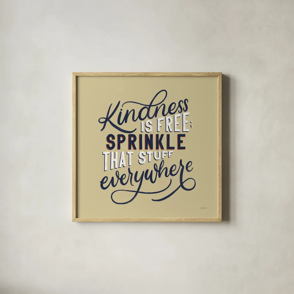 Everyday Sentiment IV by Becky Thorns. Shown in a natural wood glass frame for a timeless modern aesthetic. Available as an archival giclee rolled canvas, fine art paper, or poster print. SKU 58708a.