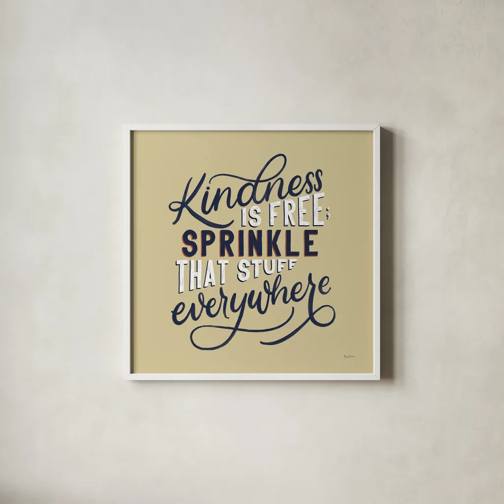 Everyday Sentiment IV by Becky Thorns. Shown in a crisp white glass frame for a clean and minimalist style. Available as an archival giclee rolled canvas, fine art paper, or poster print. SKU 58708a.