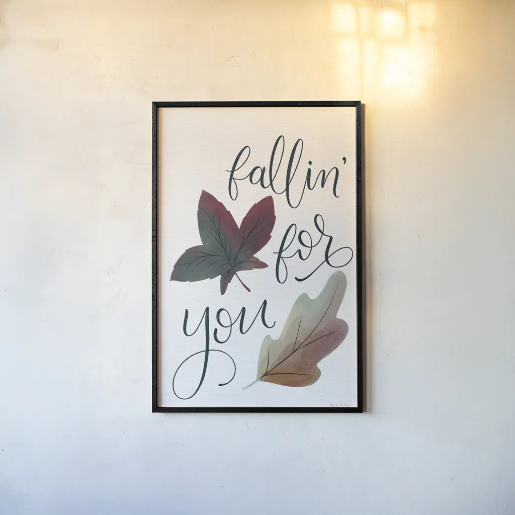 Fallin For You by Becky Thorns. shown as a paper print in a black flame. Available as a archival giclee rolled canvas, fine art paper, or poster print. SKU 61422h.