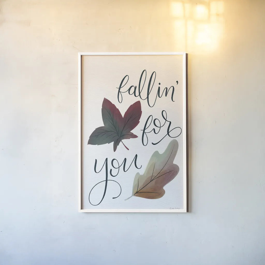 Fallin For You by Becky Thorns. shown as a paper print in a white frame. Available as a archival giclee rolled canvas, fine art paper, or poster print. SKU 61422h.