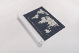 Floral Mapped Out by Becky Thorns. shown as a rolled paper print. Available as archival giclee rolled canvas, fine art paper, or poster print. SKU 68525i.