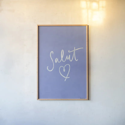 French Phrases I by Becky Thorns. shown as a paper print in a natural frame. Available as a archival giclee rolled canvas, fine art paper, or poster print. SKU 83384h.