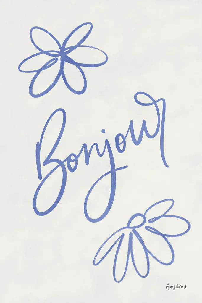 French Phrases II by Becky Thorns. SKU 83385h. Archival Giclee Fine art print for wall decor.