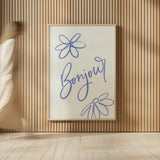 French Phrases II by Becky Thorns. shown as over sized large wall art. Available as an archival giclee rolled canvas, fine art paper, or poster print. SKU 83385h.