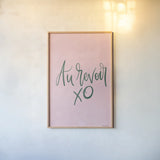 French Phrases III by Becky Thorns. shown as a paper print in a natural frame. Available as a archival giclee rolled canvas, fine art paper, or poster print. SKU 83386h.