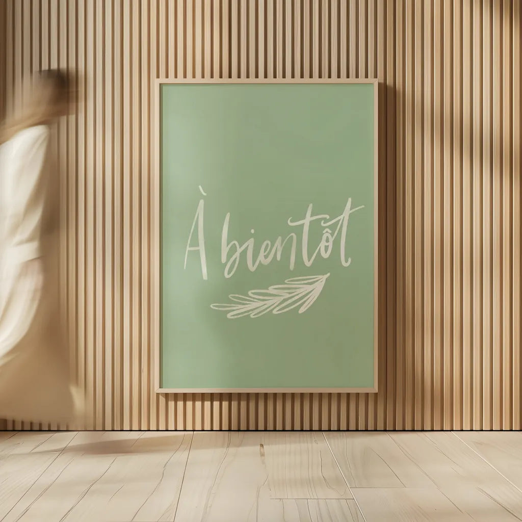 French Phrases IV by Becky Thorns. shown as over sized large wall art. Available as an archival giclee rolled canvas, fine art paper, or poster print. SKU 83387h.