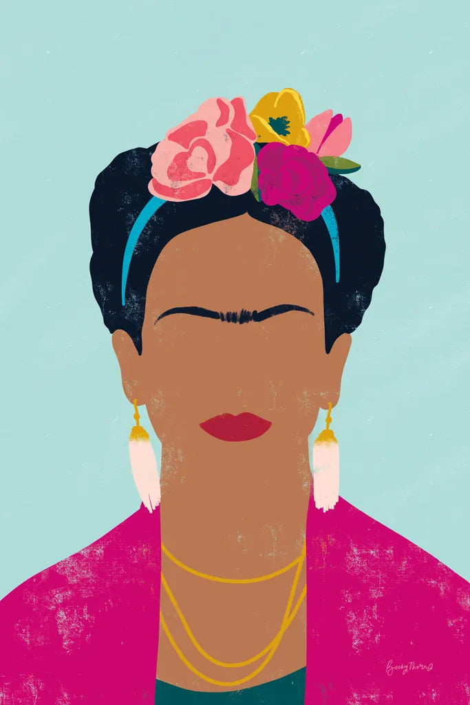 Frida Kahlo I by Becky Thorns. SKU 67919h. Archival Giclee Fine art print for wall decor.