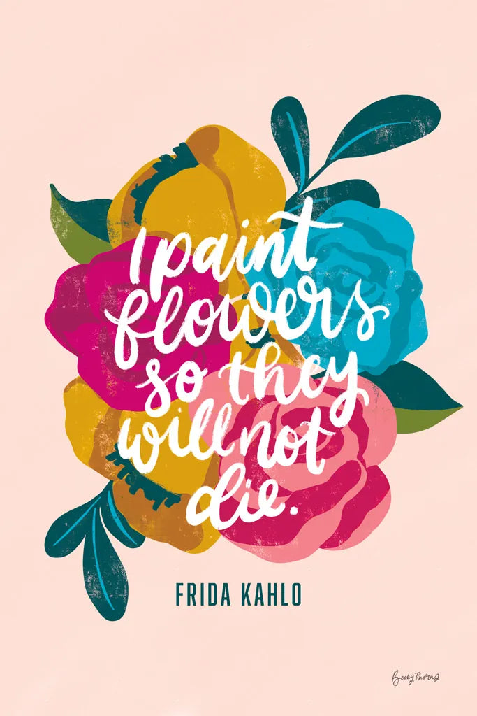 Frida Kahlo II by Becky Thorns. SKU 67920h. Archival Giclee Fine art print for wall decor.