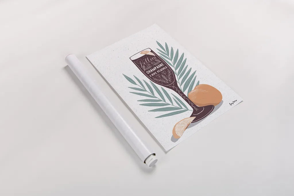 Fruity Cocktails I by Becky Thorns. shown as a rolled paper print. Available as archival giclee rolled canvas, fine art paper, or poster print. SKU 58886h.