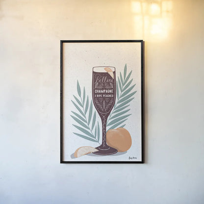 Fruity Cocktails I by Becky Thorns. shown as a paper print in a black flame. Available as a archival giclee rolled canvas, fine art paper, or poster print. SKU 58886h.