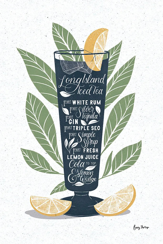 Fruity Cocktails II by Becky Thorns. SKU 58887h. Archival Giclee Fine art print for wall decor.