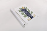 Fruity Cocktails II Navy by Becky Thorns. shown as a rolled paper print. Available as archival giclee rolled canvas, fine art paper, or poster print. SKU 59461h.