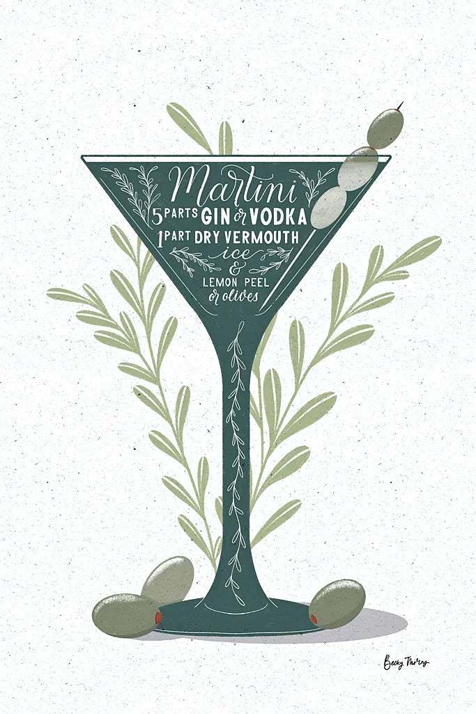 Fruity Cocktails III by Becky Thorns. SKU 58888h. Archival Giclee Fine art print for wall decor.
