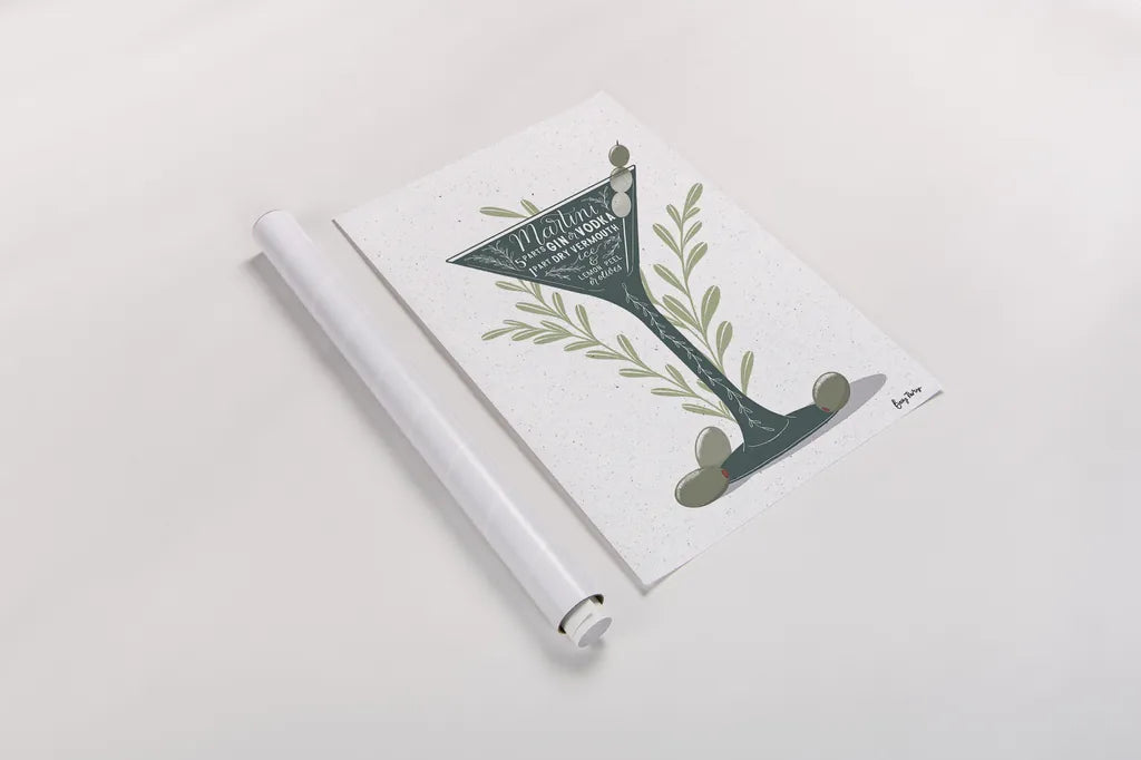 Fruity Cocktails III by Becky Thorns. shown as a rolled paper print. Available as archival giclee rolled canvas, fine art paper, or poster print. SKU 58888h.