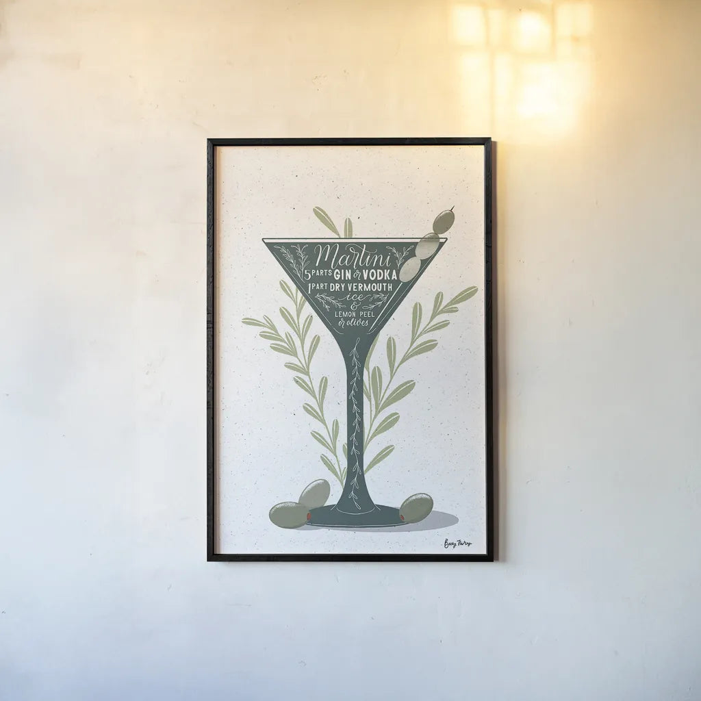 Fruity Cocktails III by Becky Thorns. shown as a paper print in a black flame. Available as a archival giclee rolled canvas, fine art paper, or poster print. SKU 58888h.