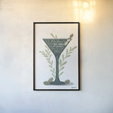 Fruity Cocktails III by Becky Thorns. shown as a paper print in a black flame. Available as a archival giclee rolled canvas, fine art paper, or poster print. SKU 58888h.