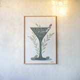 Fruity Cocktails III by Becky Thorns. shown as a paper print in a natural frame. Available as a archival giclee rolled canvas, fine art paper, or poster print. SKU 58888h.