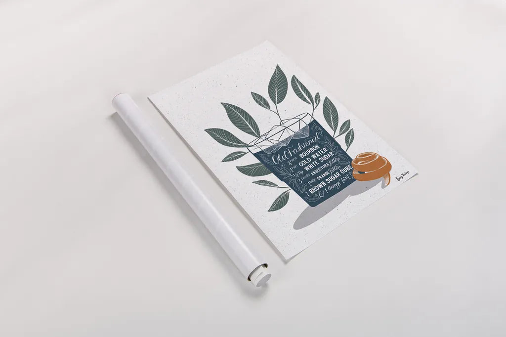 Fruity Cocktails IV by Becky Thorns. shown as a rolled paper print. Available as archival giclee rolled canvas, fine art paper, or poster print. SKU 58889h.