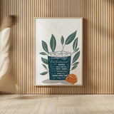 Fruity Cocktails IV by Becky Thorns. shown as over sized large wall art. Available as an archival giclee rolled canvas, fine art paper, or poster print. SKU 58889h.