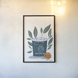 Fruity Cocktails IV by Becky Thorns. shown as a paper print in a black flame. Available as a archival giclee rolled canvas, fine art paper, or poster print. SKU 58889h.