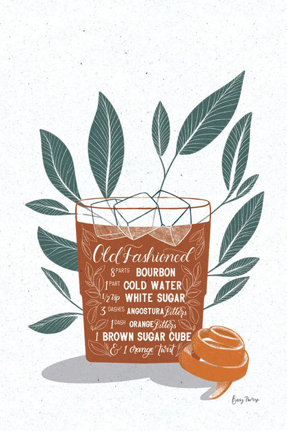 Fruity Cocktails IV Rust by Becky Thorns. SKU 59462h. Archival Giclee Fine art print for wall decor.